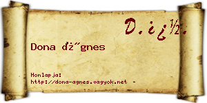 Dona Ágnes névjegykártya