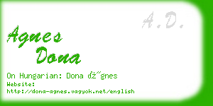 agnes dona business card